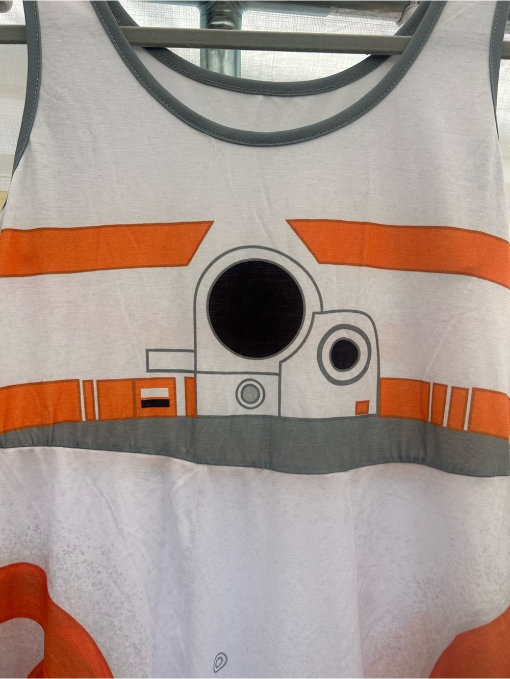 Kids White & Orange Graphic Tank Top